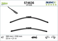 Valeo Wischblatt Scheibenwischer Silencio Flat Blade SET 574636 FüR Smart 451