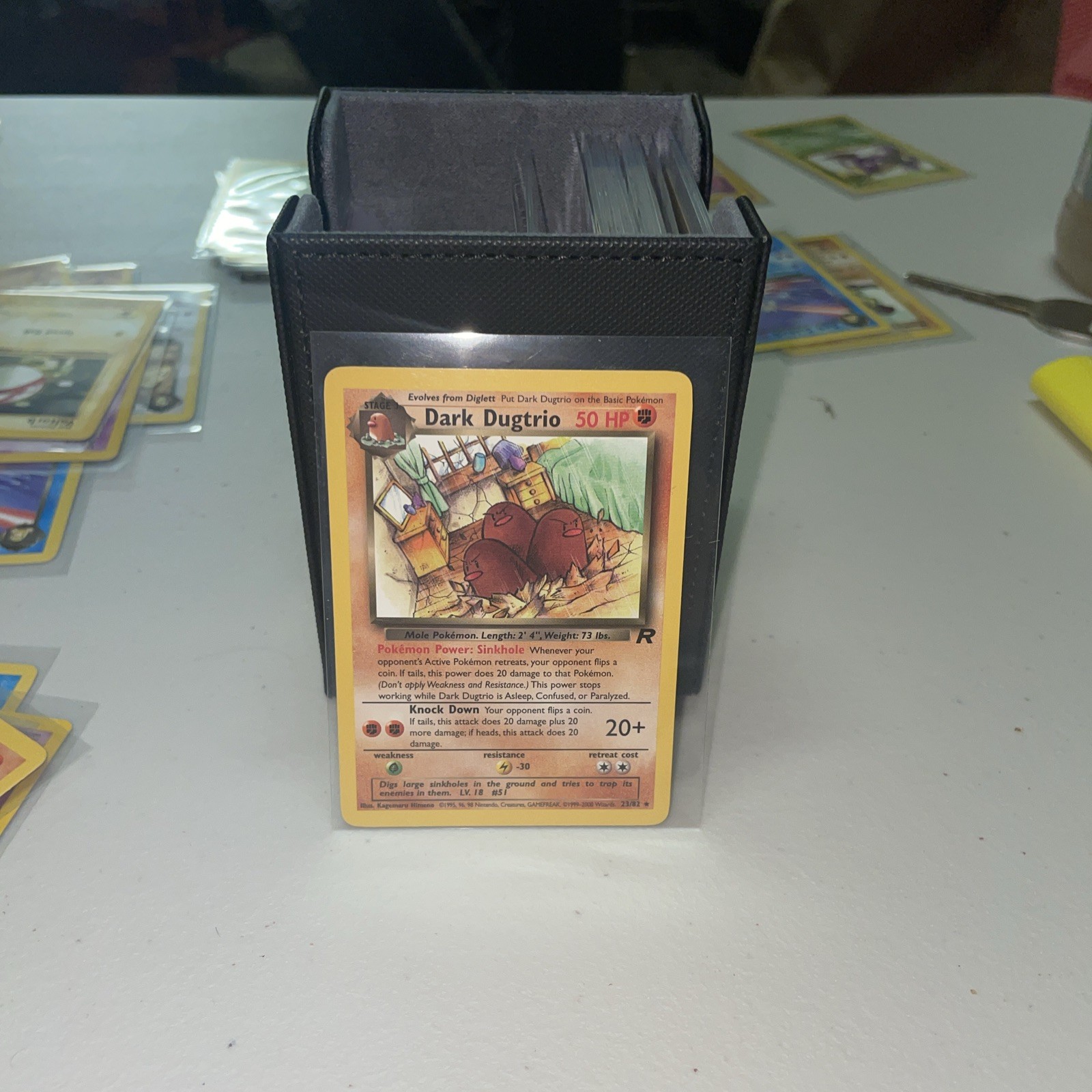 Pokémon Dark Dugtrio Card 23/82 Unlimited Near Mint Non Holo Rare Vintage
