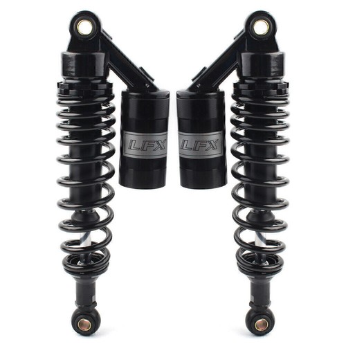 1 Pair Universal 8mm Spring 320mm 12.6" Motorcycle Rear Air Shock Absorber Black - Picture 3 of 9