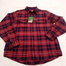 Orvis Big Bear Heavyweight Double Brushed Flannel Button Down Shirt red M L XL