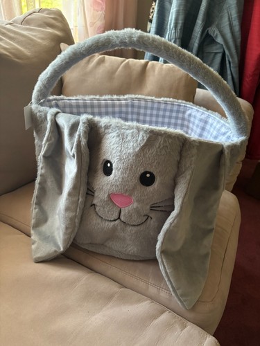 EASTER OVER SIZE BASKET SIZE IS 20L X 14W X 12H COLOR LITE GRAY, NEW. - 第 1/2 張圖片