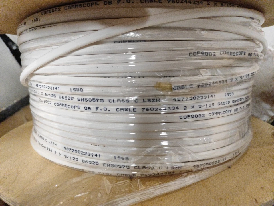 Commscope Fibre Optic 200m Duplex, Cable G652D, 9/125, COF8002, LSZH - Image 2 of 2