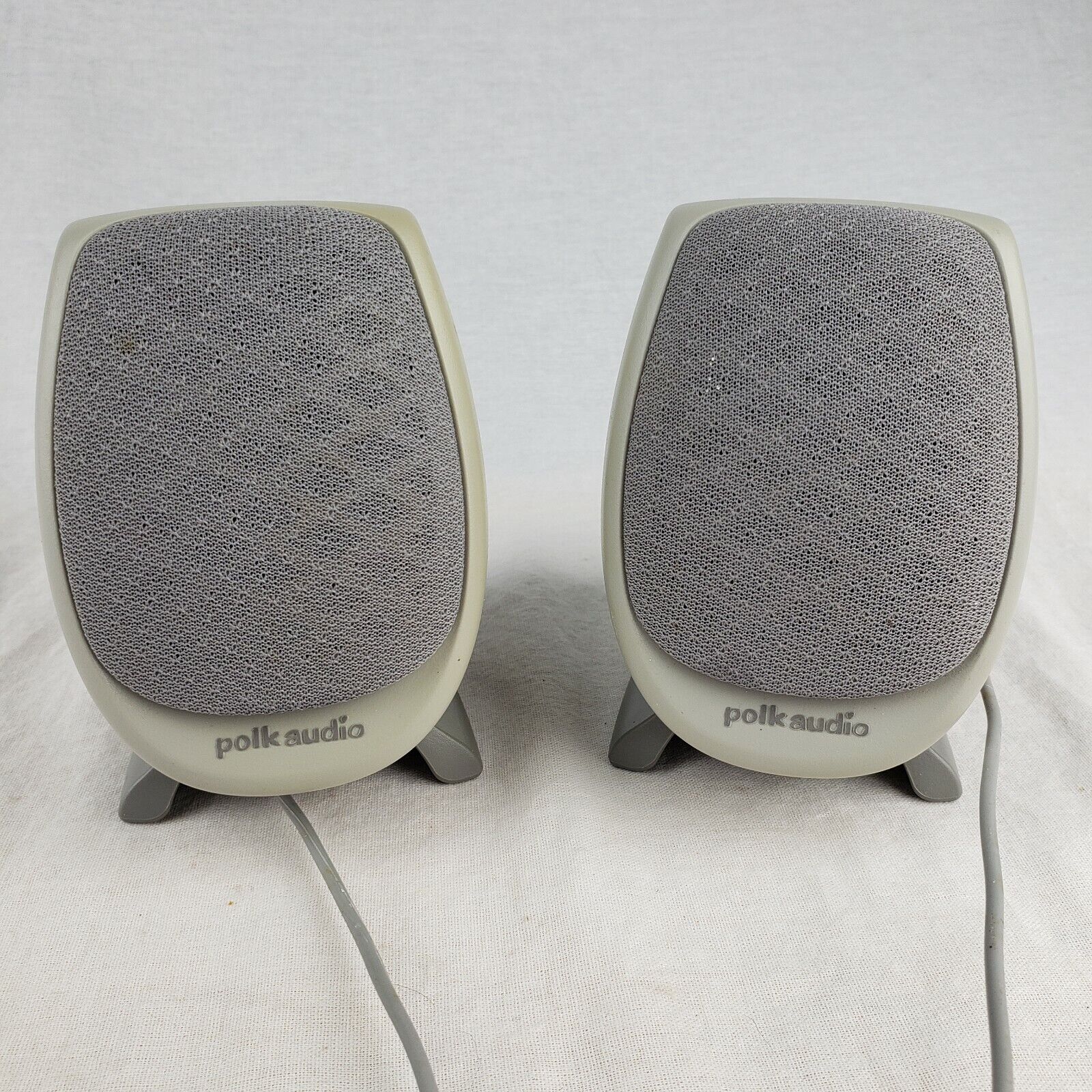 Polk Audio (5065-5746) Gray Wired Left & Right Desktop Computer Speakers *Only*