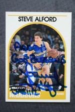 Golden State Warriors Steve Alford autographed 1989 NBA Hoops Basketball Card +
