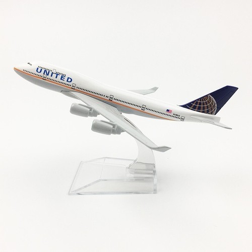 1/400 16cm Air UNITED 747 Airplane Diecast Aircraft Model Collection Toy w/Stand - Picture 4 of 5