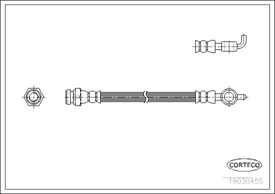 19030455 CORTECO Brake Hose
