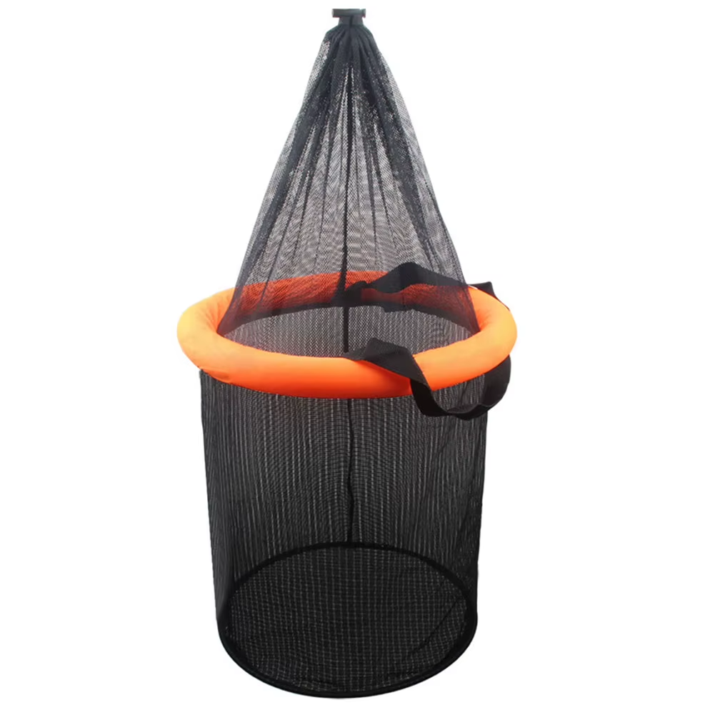Floating Fishing Bait Basket Mesh Collapsible Fish Keeper Live