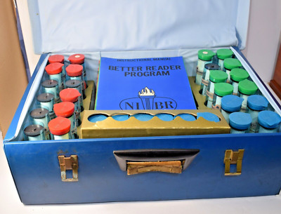 Vintage 1966 NIBR Speed Reading Course - Complete Set with 30 Filmstrips & Pacer
