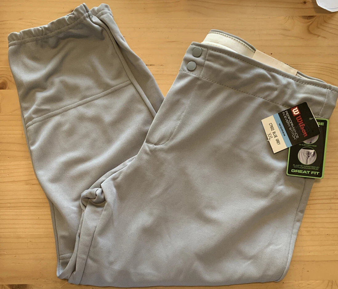 Pantalon de Baseball/Sofball Wilson Poly warp knit Inseam blanc pour adulte