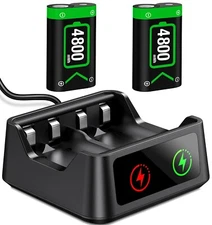 Rechargeable Battery Pack for Xbox One X|S Xbox Series X|S +Battery Charger Dock