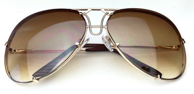 Aviator Retro Large Lenses Metal Wire Frame Men Women Sunglasses Designer Posche