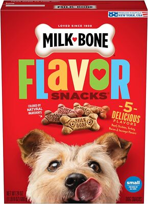 Flavor Snacks Dog Treats - Small Crunchy Biscuits for Tartar Control, 24 oz