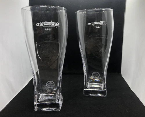 Shell Ferrari Formula 1  Drink Glasses “Campioni Del Mondo”  France Set of 2 pcs - Picture 1 of 8