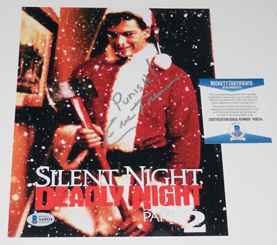 ERIC FREEMAN AUTOGRAPHED 8X10 COLOR PHOTO SILENT NIGHT DEADLY eric-freeman-autographed-8x10-color-photo-silent-night-deadly