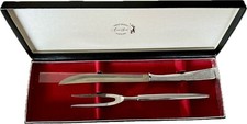 Carvel Hall Carving Knife and Fork Set Stainless Steel Made in USA Vintage