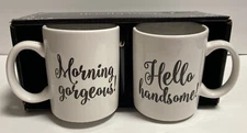 His and Hers Novelty Mug Set Morning Gorgeous! & Hello Handsome! Home Essential