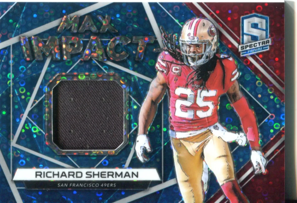 Richard Sherman 2019 Spectra Game Worn Jersey Card 22 99