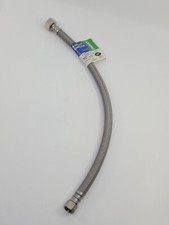 New 3/8 in. Compression x 1/2 in. FIP x 16 in. Braided Line Faucet Connector