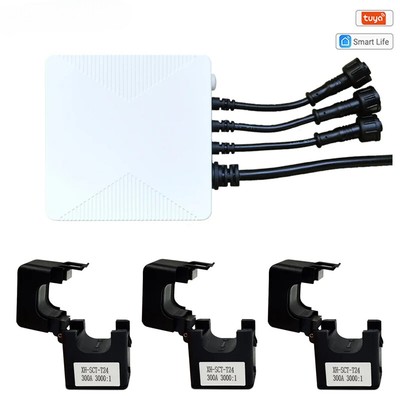 3Phase Bidirectional WiFi Energy KWH Meter Clamp App Monitor Record Consumption