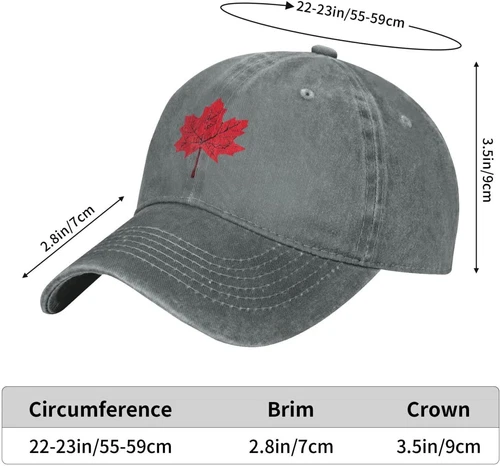 Customized Canadian Maple Leaf Baseball Cap Dad Hat Trucker Hat Adjustable Unise - Bild 13 von 24