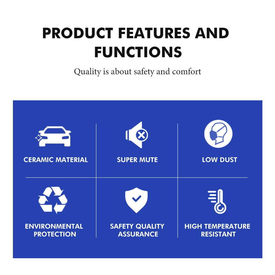 Pastillas de freno delanteras traseras de cerámica para Sebring Avenger Calibre Brújula Patriot Lance Foto 2 de 4