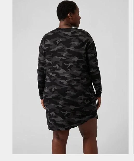 Vestido Athleta Talla Grande Informal Equilibrio Camuflaje Lux Negro 2X Foto 2 de 4
