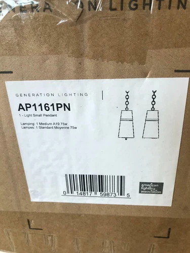 Generation Lighting AP1161PN AH Alexa One Light Hampton Collection Mini Pendant - Picture 2 of 3