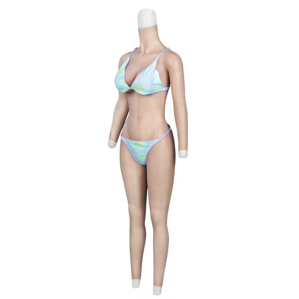 Simulation Bodysuit Silicone Breast Forms with Arm Fake Vagina Drag Queen C Cup - Image 2 of 4