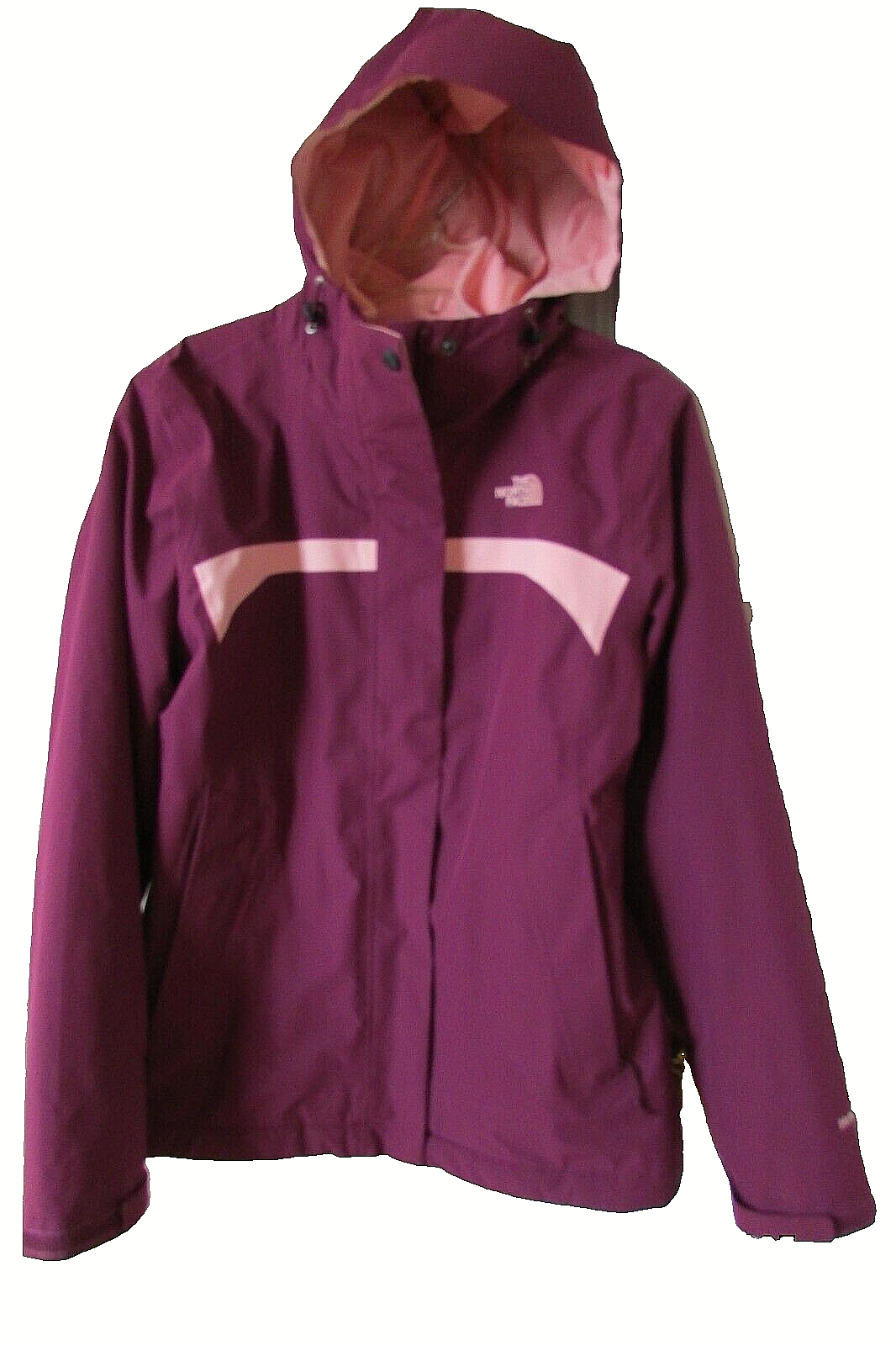 North Face Medium HyVent 3-in-1 Ski Parka Jacket in Pink Purple
