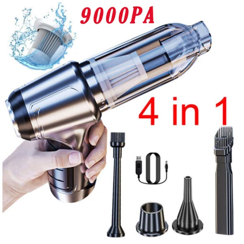 4 in 1 Upgrade Car Vacuum Cleaner Air Blower Wireless Handheld Rechargeable Mini - Picture 5 of 14