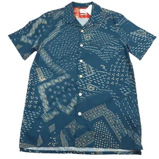 $175 PS Paul Smith Short Sleeve Button Front Camp Shirt Mens Size XL