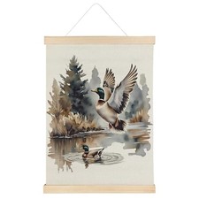 SereneHanctuary Vintage Mallard Duck Wall Art, Duck Hunting Nursery Pictures