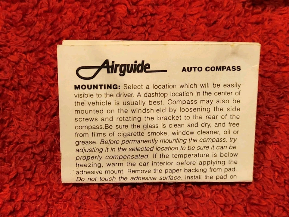 Nuevo de Lote Antiguo Original Airguide Accesorio Brújula Coche Camión GM Chevy Buick Ford Foto 4 de 4