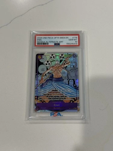 2026 One Piece Adventure on Kami's Island Enel Manga Art #OP15-118 PSA 10
