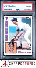 1984 TOPPS #8 DON MATTINGLY RC YANKEES PSA 8