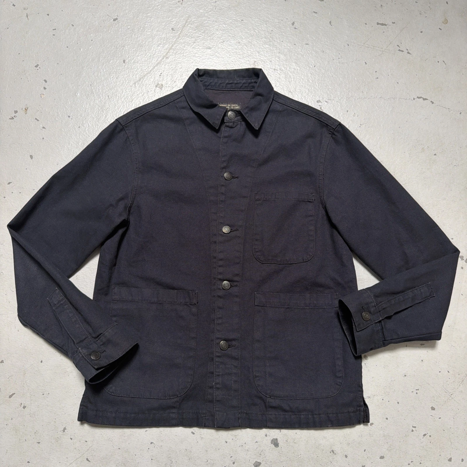 Imogene & Willie Canvas Chore Jacket French Euro Military Style Made In USA XS-S image 1