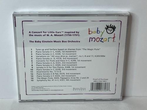 Baby Einstein: Baby Mozart by Baby Einstein/Bill Weisbach (CD, May-2002) New - Picture 2 of 3