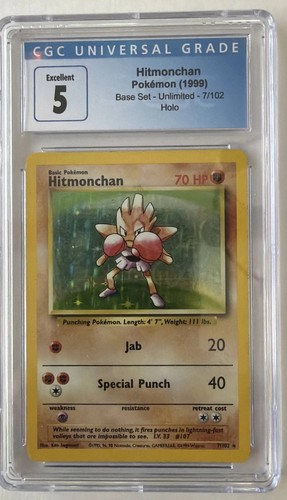 Hitmonchan graded CGC 5 for sale on eBay