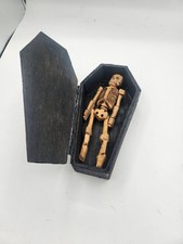 Handmade Wooden Coffin And Skeleton