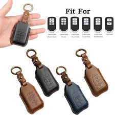 Genuine Leather Car Key Fob Case Cover For Honda Civic Accord CR-V HR-V Pilot