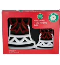 Winter wonder Lane Battery operated 4 LED hanging Bells