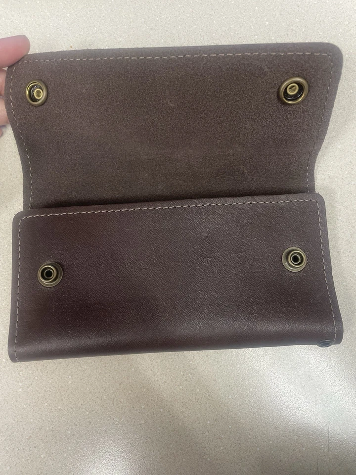 Fox Creek Brown Leather Trucker Wallet Without Chain Made In USA - Image 4 of 4