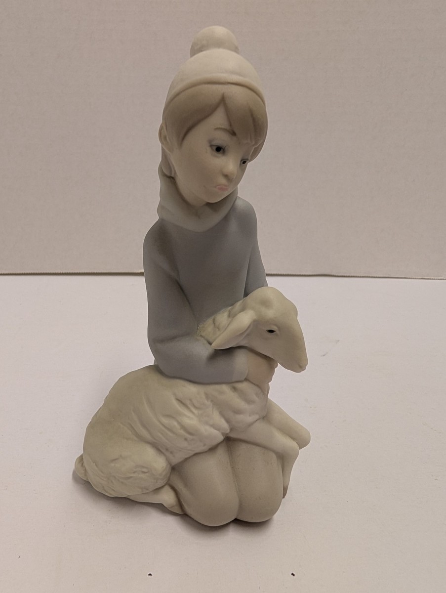 Lladro Boy with Lamb Figurine Shepherd 4676 Retired Matte 5.75