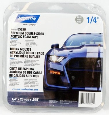 Norton 1/4 in x 20 yds Premium Automotive Double-Sided Attachment Tape - 05620