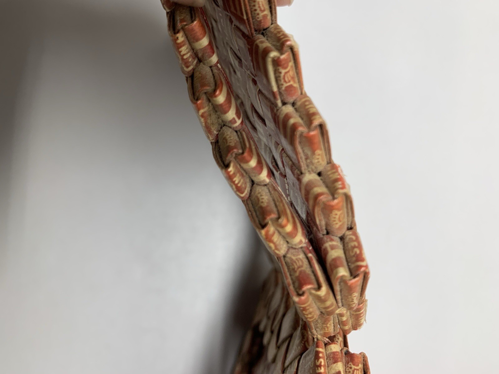 Vintage Prison Art Woven Cigarette Pack Folding Picture Frame