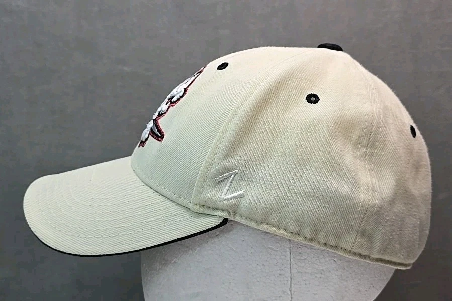 vtg Never Dead hat Skull knife golf tooth white Zephyr fitted SZ 7 1/4 cap - Image 2 of 4