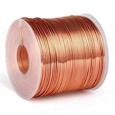 328 Feet Aluminum Craft Wire, 18 Gauge Copper Bendable Soft Metal Aluminum Wi...