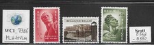 WC1_7386. BELGIUM. 1954 POLITICAL PRISONERS set. Scott B558-B560. MLH-MVLH