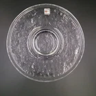 VTG Blenko Glass 789P Crystal Plate/Topper/Candle Holder AMBER VASE NOT INCLUDED