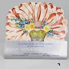 ULTRA RARE! Vintage 1954 CHEVROLET Dealer Perfume Wind Song Prince Matchabelli